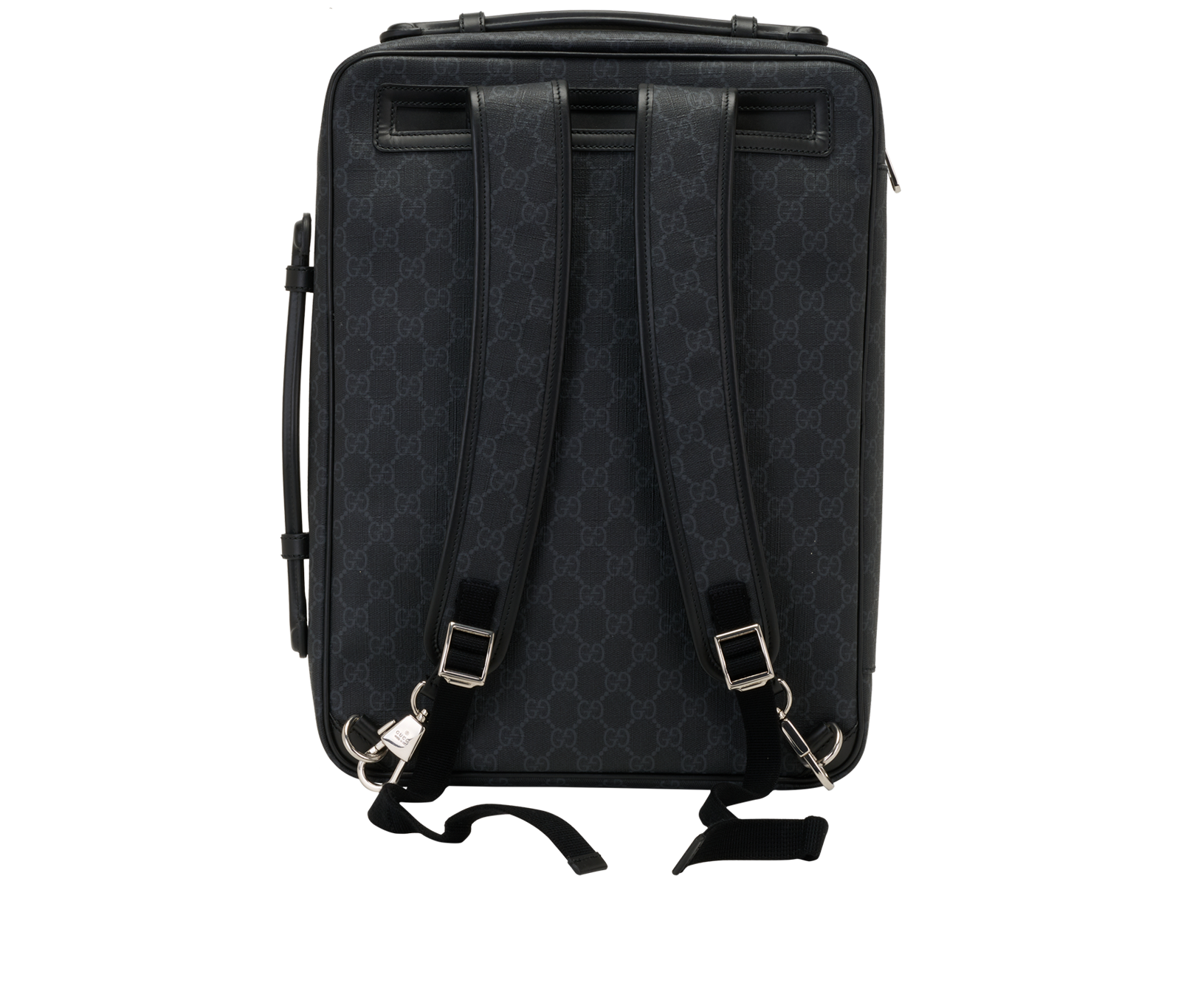 GG Briefcase Backpack, &pound;950, Handbags, Black, Canvas, Back view